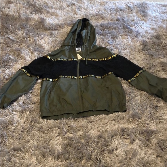 pink mesh anorak jacket